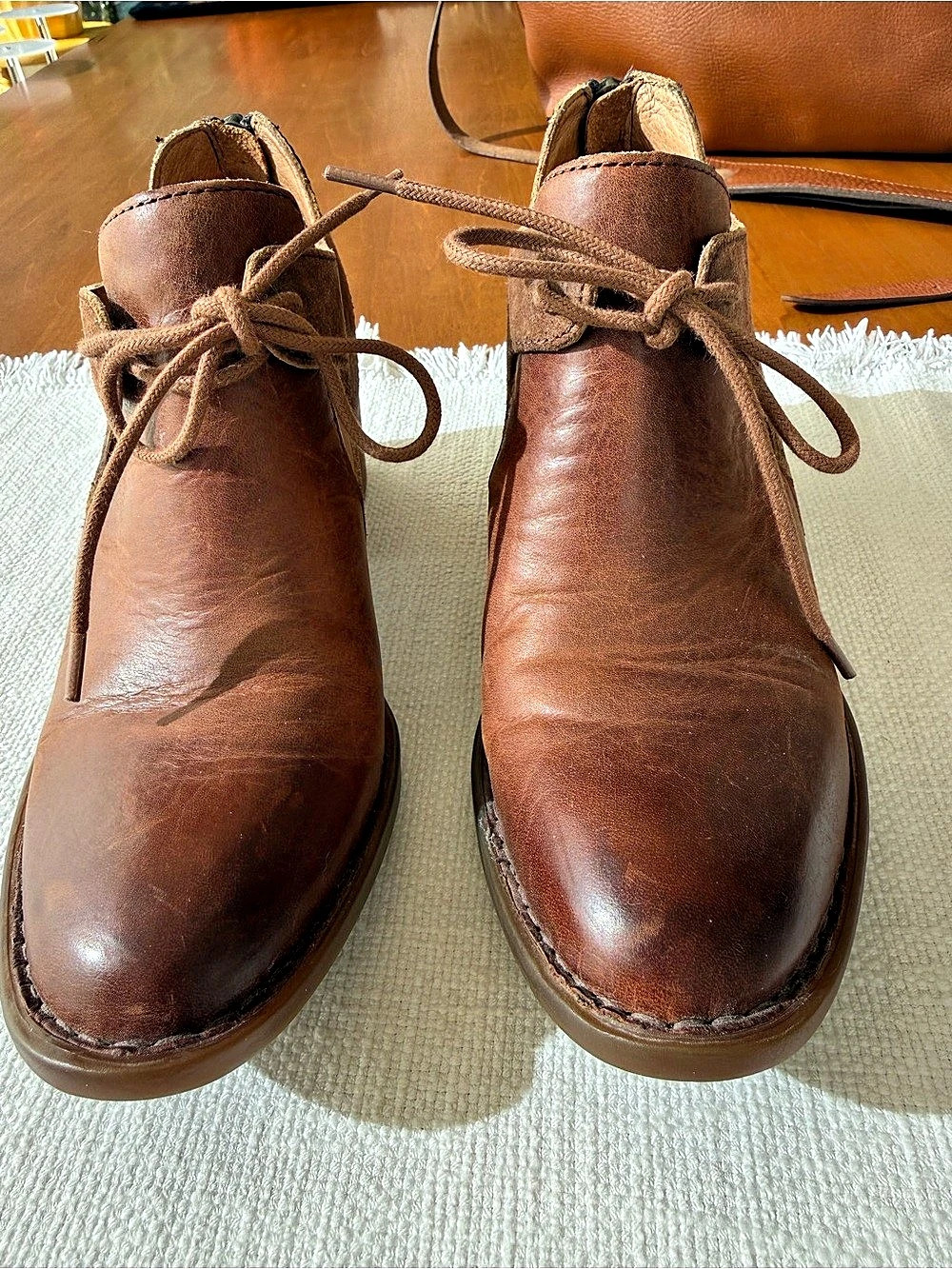 Born Leather Ankle Boots Brown - Picture 4 of 10